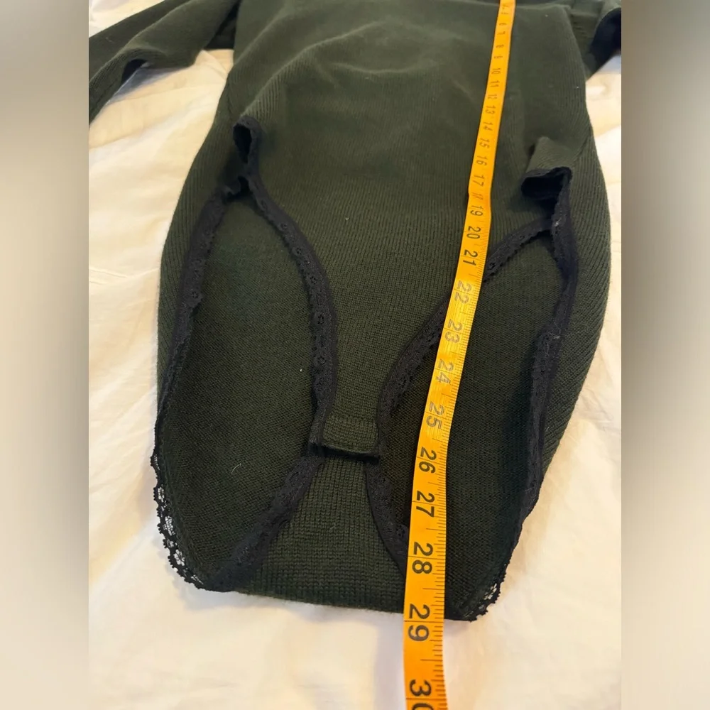 DKNY vintage Dark Green Turtleneck Sweater bodysuit - Picture 7 of 7